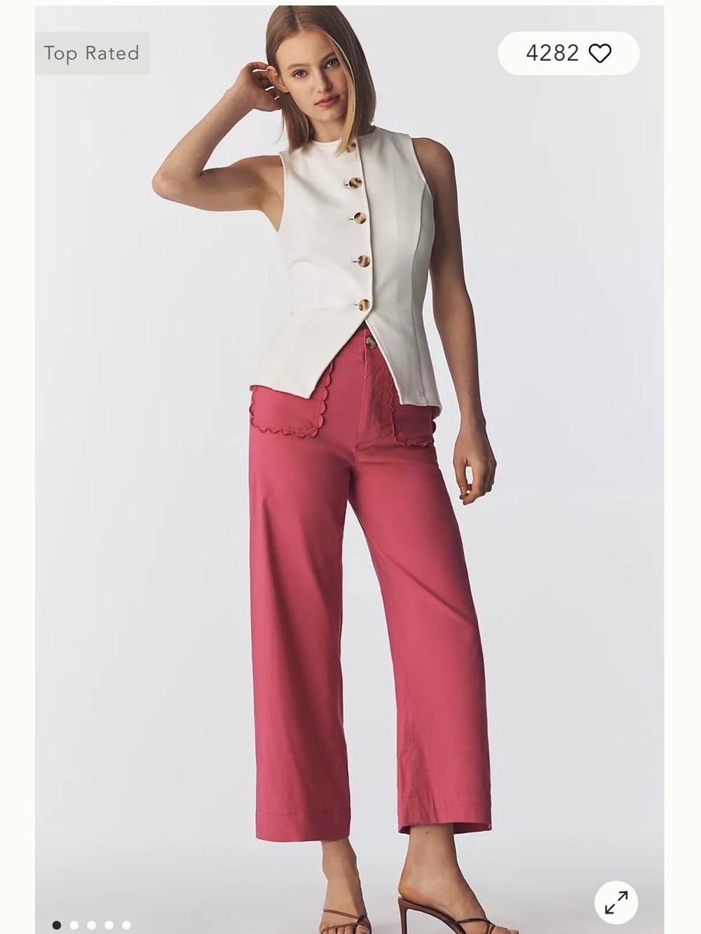 Anthropologie Brand New Colette hot pink pants